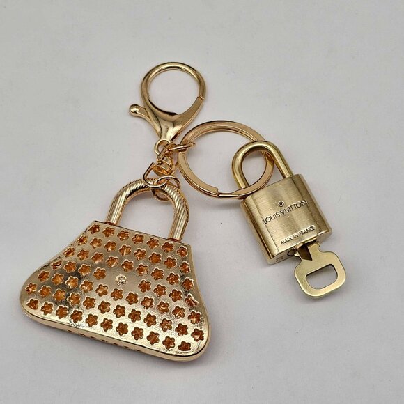 Authentic Louis Vuitton Lock & Key with unbranded Bagcharm, Keycharm, Keychain - Picture 4 of 8